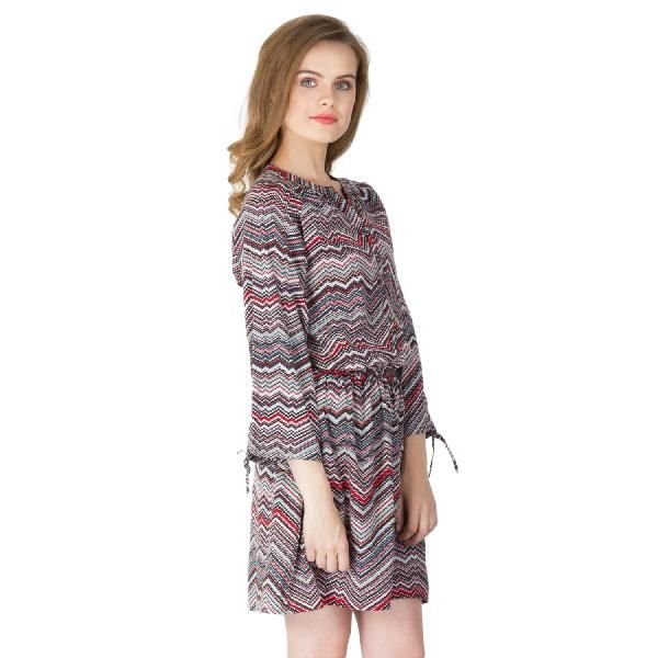 Zig zag Print Short One Piece Dresses (AM160504-4)