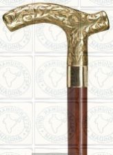 HHC113 Wood Brass Walking Stick
