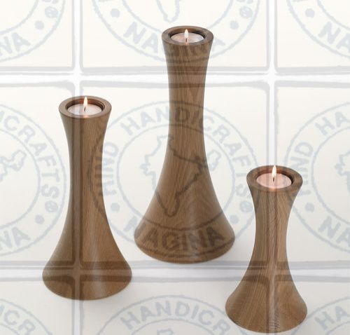 HHC153 Wooden Candle Holder