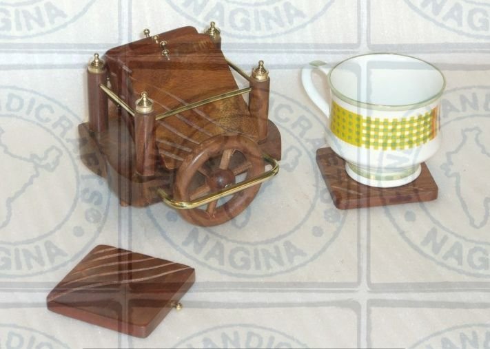 HHC164 Wooden Coaster Set