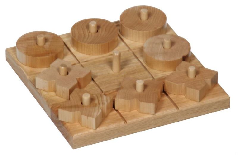 HHC199 Wooden Tic Tac Toe Game