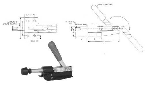 Push Pull Action Front BaseToggle Clamp