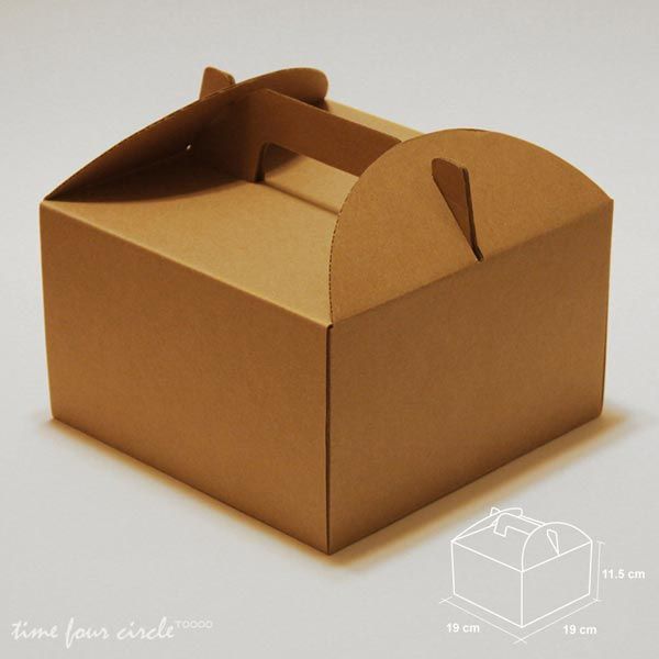 Cake Box Corrugated Brown