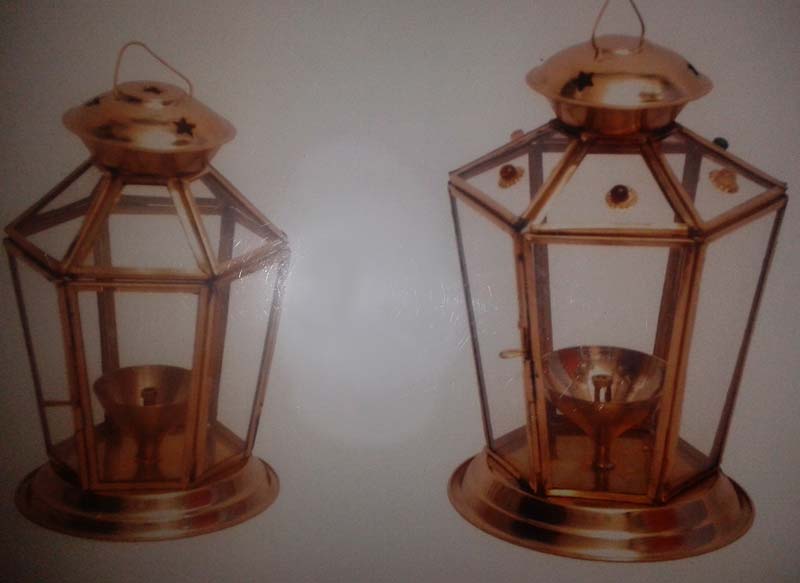 Brass Lantern With Deepak