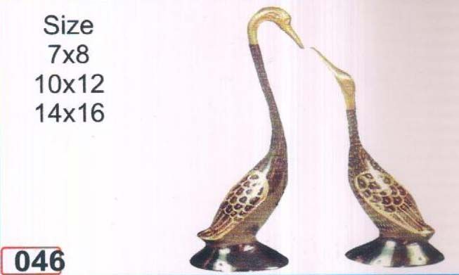 Brass Pair of Duck Statue