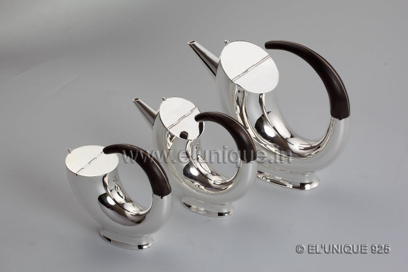 EL TS 003 Sterling Silver Tea Set