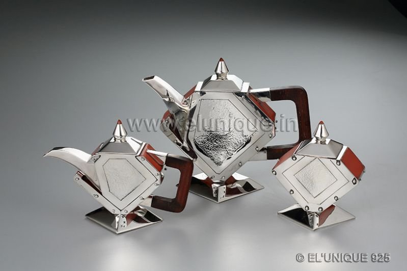 EL TS 005 Sterling Silver Tea Set