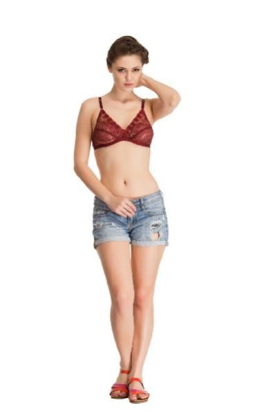 Wirefree Embroidered Bra (A0007)
