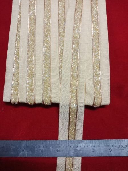 Golden Rainbow Moti Half Inch Diamond Lace