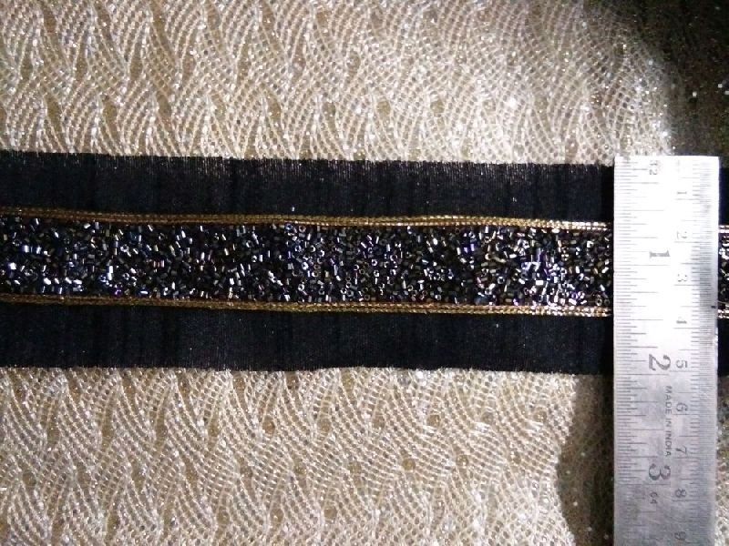 Grey Cuttdana With Back Cloth Cutdana Lace