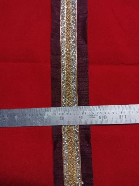 Silver Cutt+ Beat Triple Line Cutdana Lace