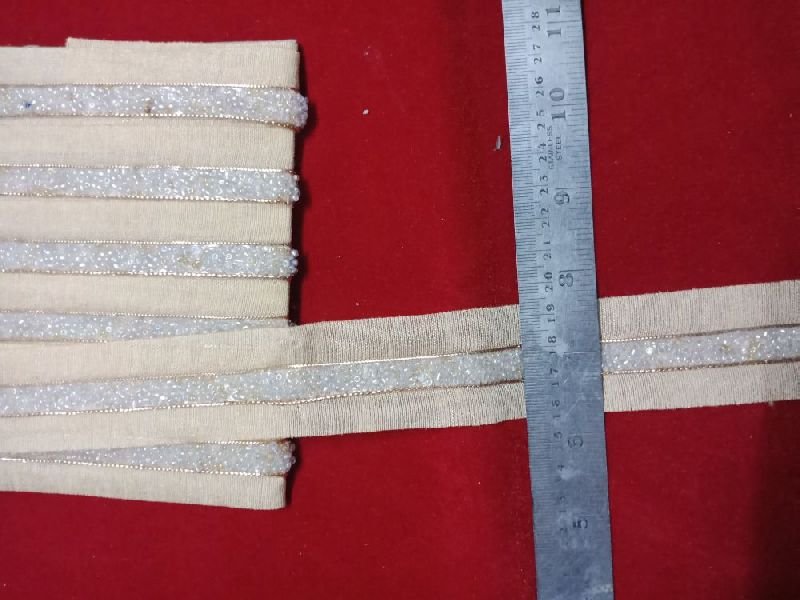 Silver Moti Half Inch Cutdana Lace