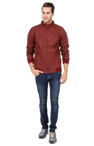 Mens Hard Leather Jacket 01