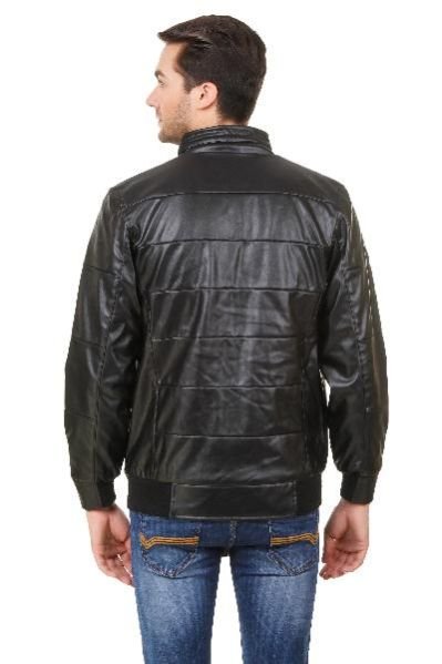 Pintex Black Shine Leather Jacket 07