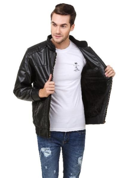 Pintex Black Shine Leather Jacket 09