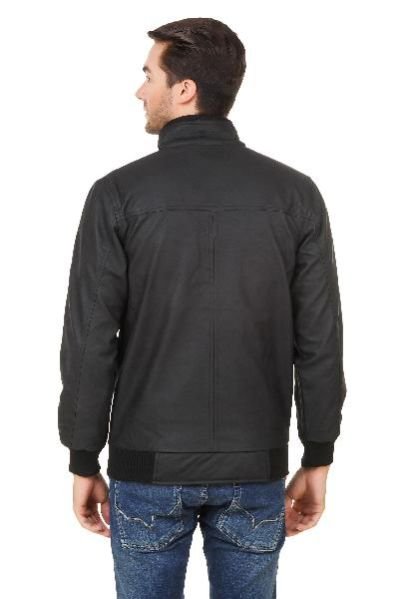Plain Black Leather Jacket 06