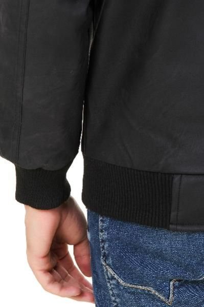 Plain Black Leather Jacket 07