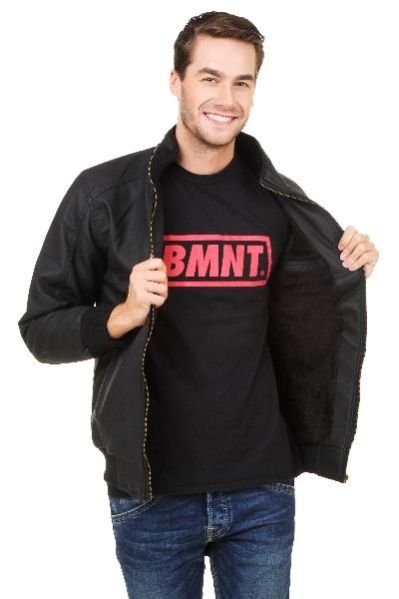 Plain Black Leather Jacket 08