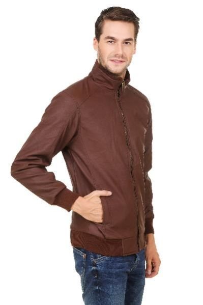 Plain Brown Leather Jacket 04