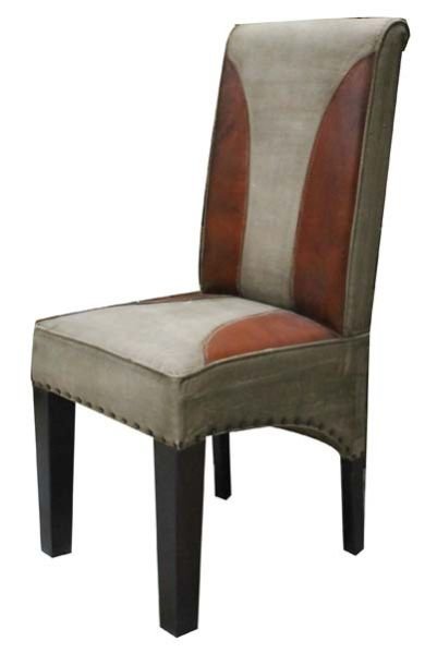 Canvas Leather Chair 01