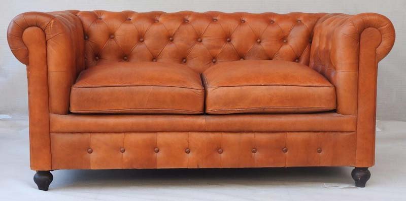 Leather Canwas Sofa with Buttons 01