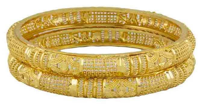 Gold Plated Self Design Bangles