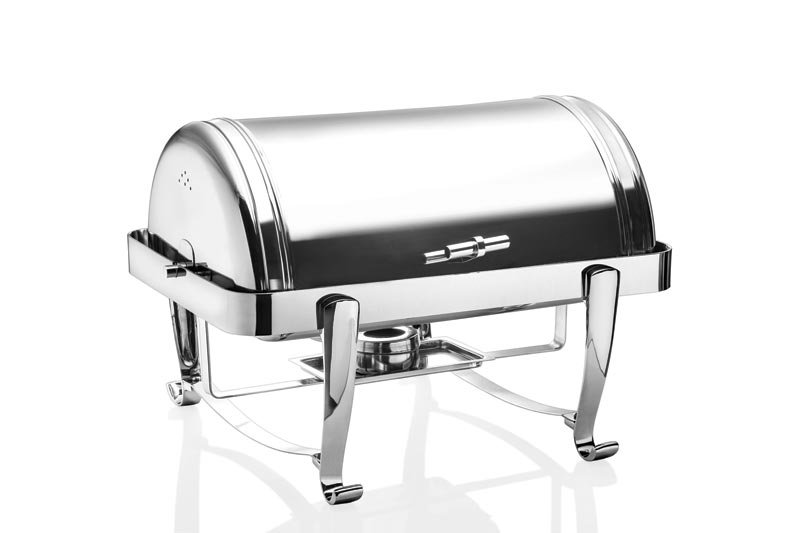 Chafing Dish - Rectangular Roll Top Chrome Plated (CP) Leg