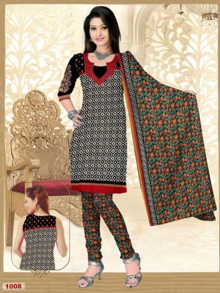 Ladies Cotton Unstitched Suit (1008)