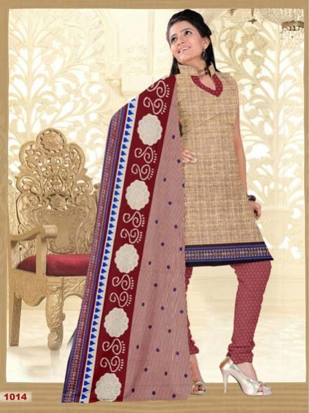 Ladies Cotton Unstitched Suit (1014)