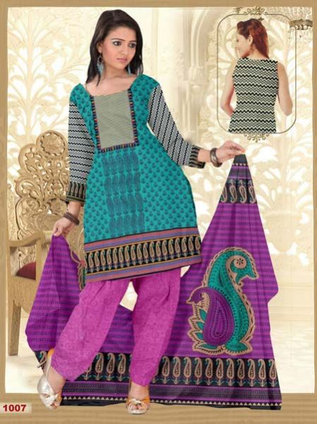 Ladies Cotton Unstitched Suit (1007)