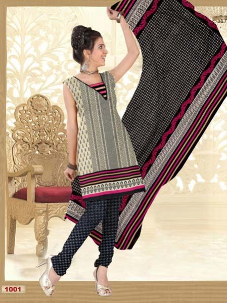 Ladies Cotton Unstitched Suit (1001)