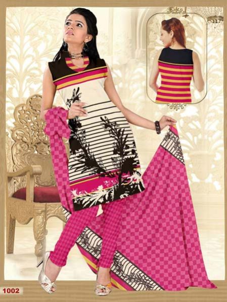 Ladies Cotton Unstitched Suit (1002)