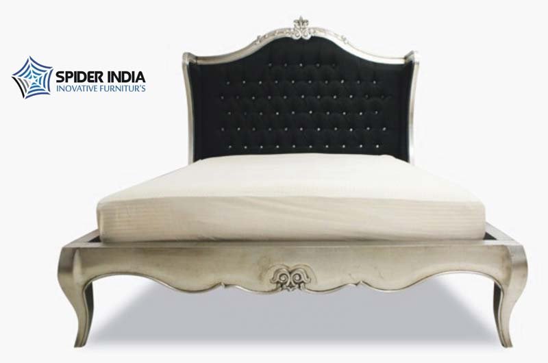 Amelie Tufted Black Bone Inlay Bed