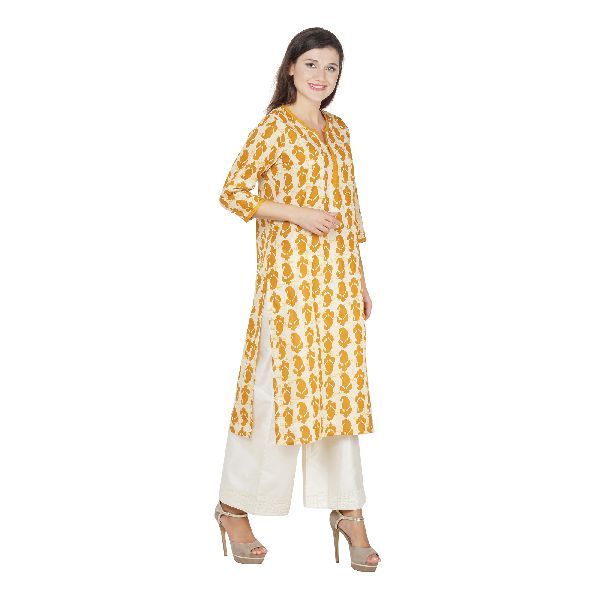 SSC007-YL Ladies Cotton Kurti