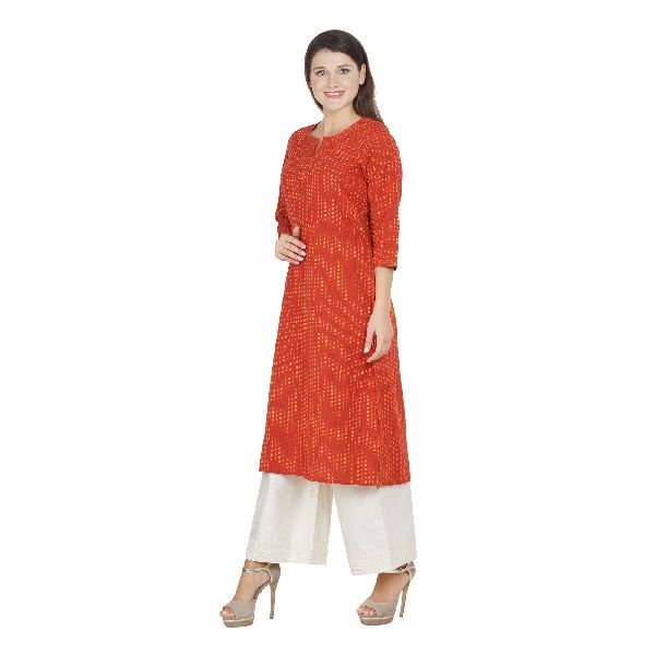 SSC008-RD Ladies Cotton Kurti