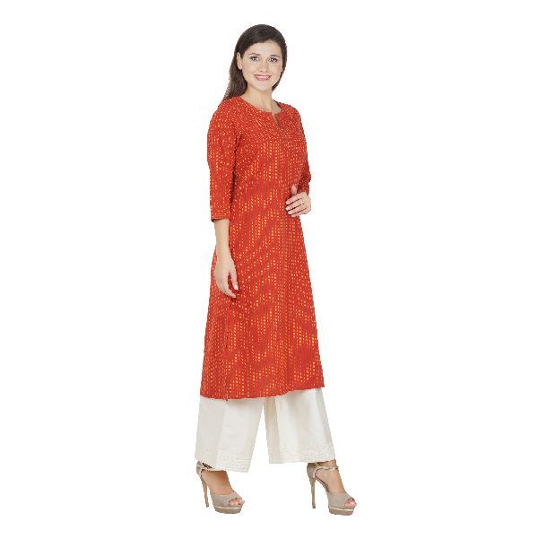 SSC008-RD Ladies Cotton Kurti
