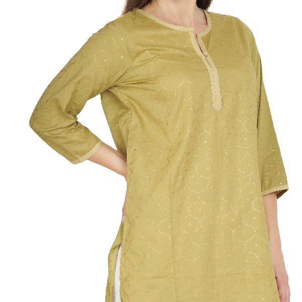 SSC011-GR Ladies Cotton Kurti