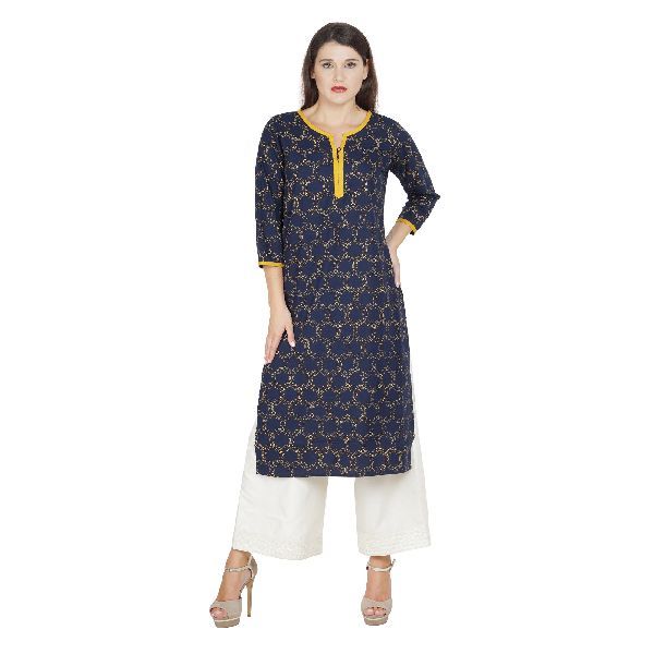 SSC012-DB Ladies Cotton Kurti