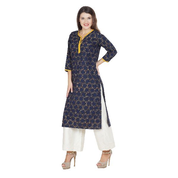 SSC012-DB Ladies Cotton Kurti