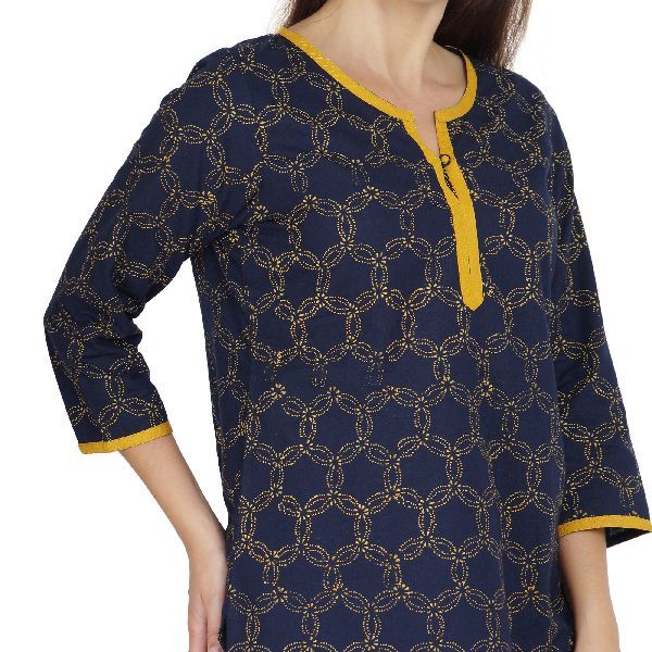 SSC012-DB Ladies Cotton Kurti