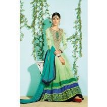 Leela Mint Green Georgette Long Anarkali Suit
