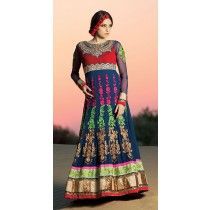 Rumi Blue Georgette Long Anarkali Suit