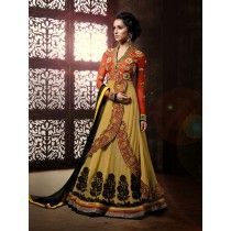Shraddha Orange & Yellow Georgette Anarkali