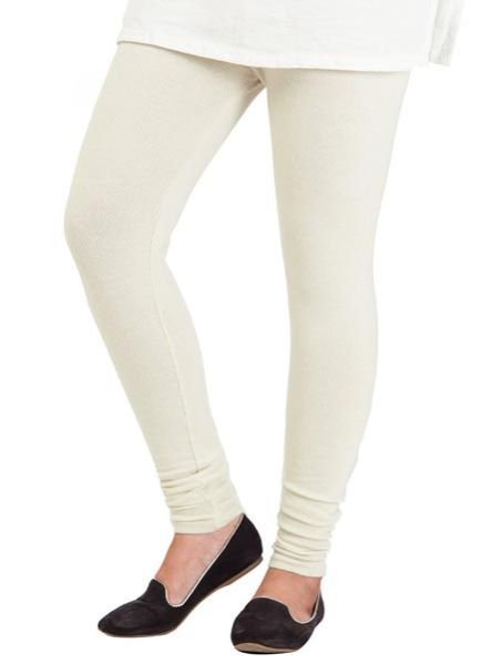 White Plain Leggings