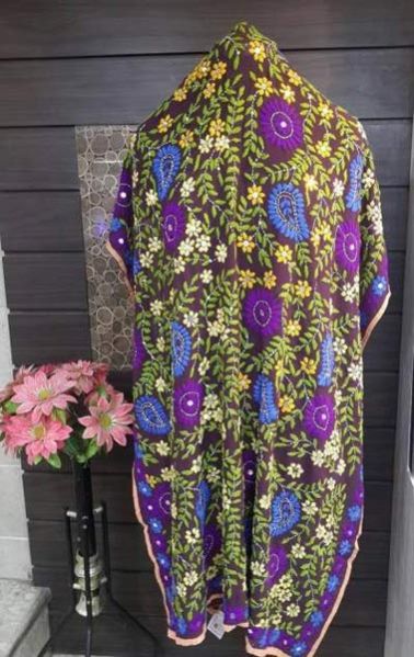 Brown Georgette Dupatta