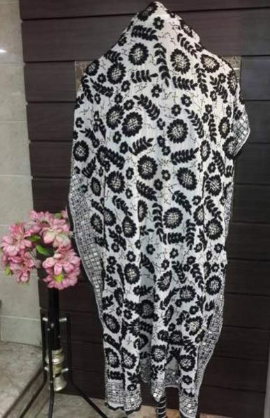 Black & White Georgette Dupatta