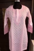 Pink Lucknowi Chikankari Kurtis