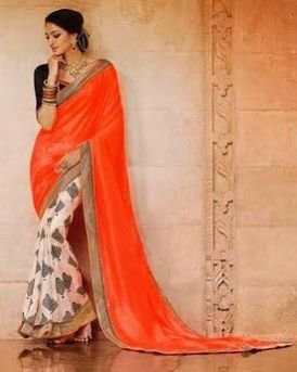 Orange Colour Bhagalpuri Silk