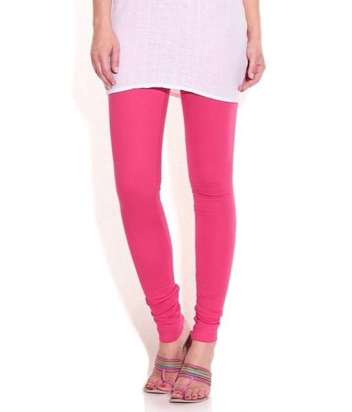 Pink Plain Leggings