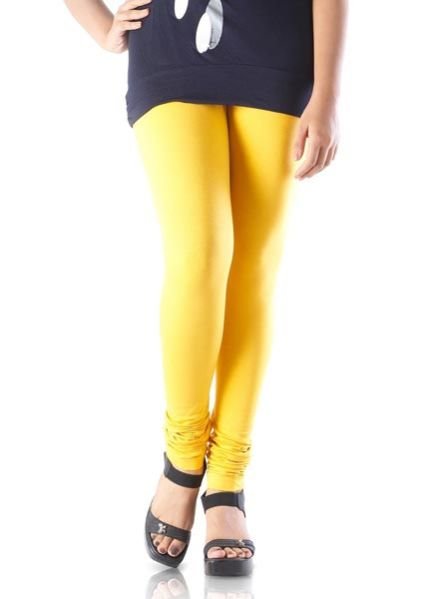 Yellow Plain Leggings